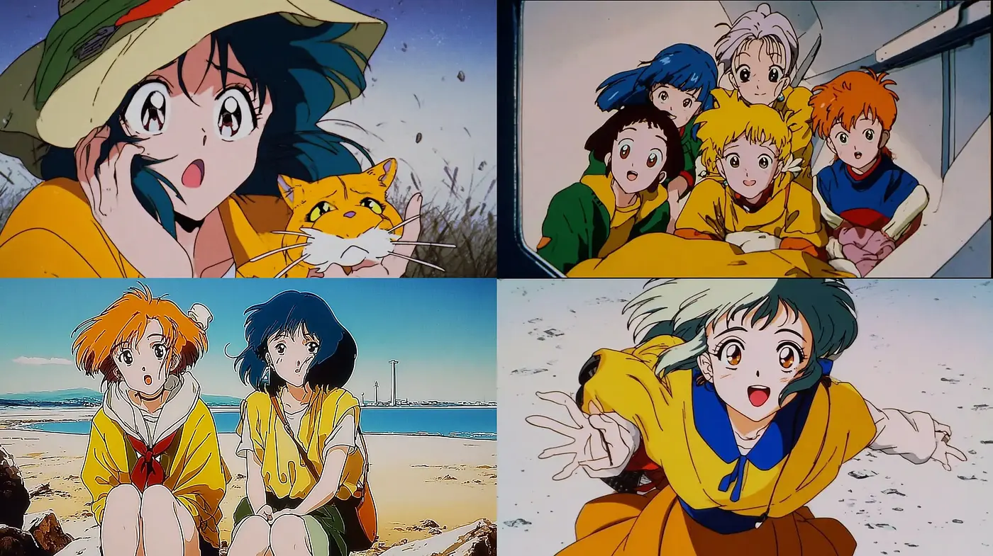 Charming and Whimsical Anime Aesthetic Highlighting Youthful Adventure - Midjourney sref style