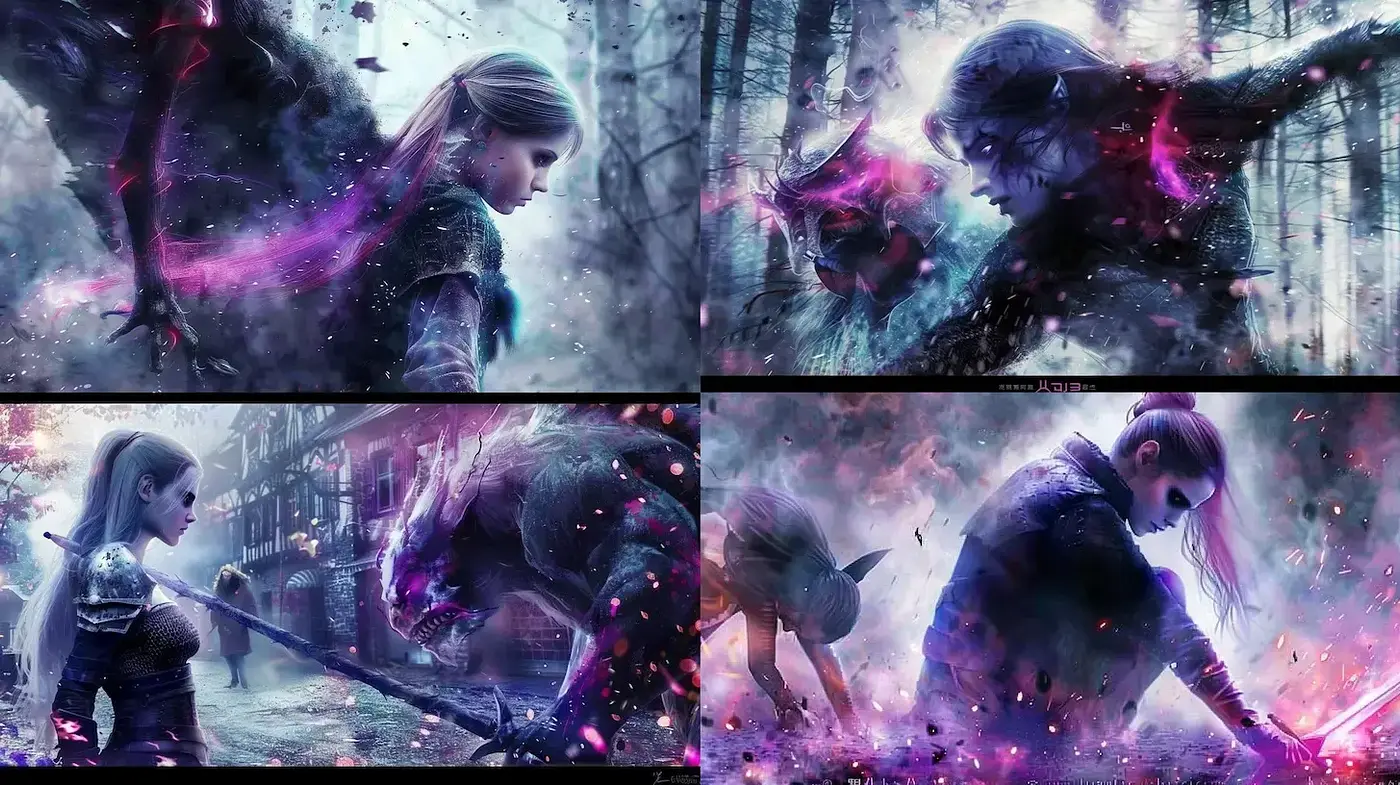 Ethereal Twilight Saga: Enigmatic Hues of the Fantastical Wilderness - Midjourney sref style