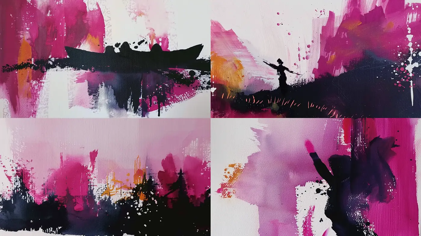 Splashes of Emotion: A Vivid Journey Through Abstract Expressionism - Midjourney sref style