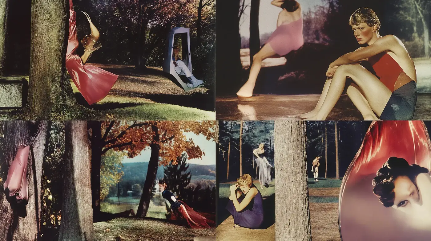 Autumnal Elegance in Surrealist Ethereal Scenes - Midjourney sref style