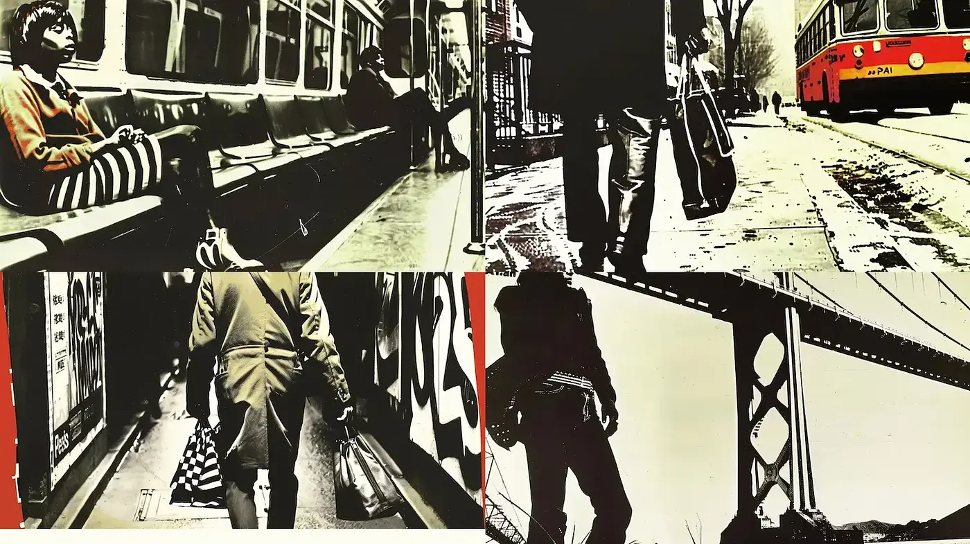 Urban Noir: A Saga of Stark Contrast and Grainy Textures - Midjourney sref style
