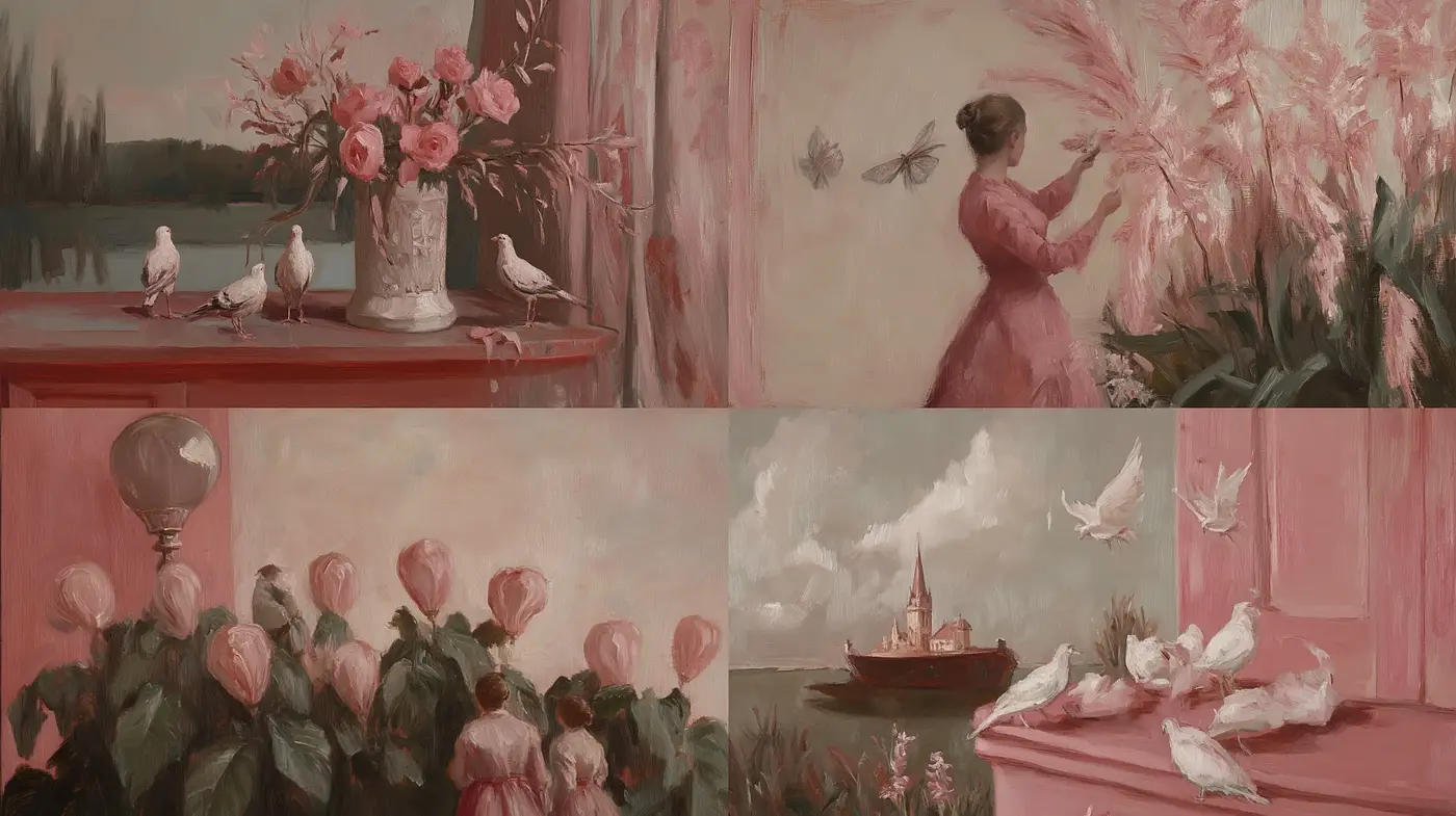 Ethereal Pastel Dreamscape: A Harmonious Blend of Soft Hues and Serene Imagery - Midjourney sref style