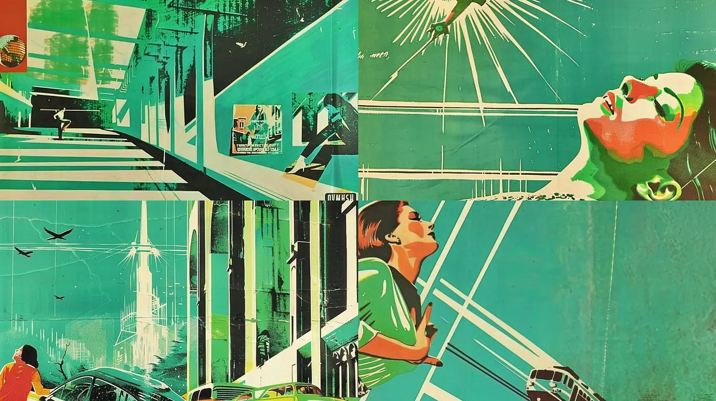 Harmonized Retro Futurism with a Whimsical Twist - Midjourney sref style