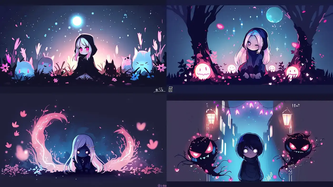 Whimsical and Enchanting Illustrations with a Dreamy Atmosphere - Midjourney sref style
