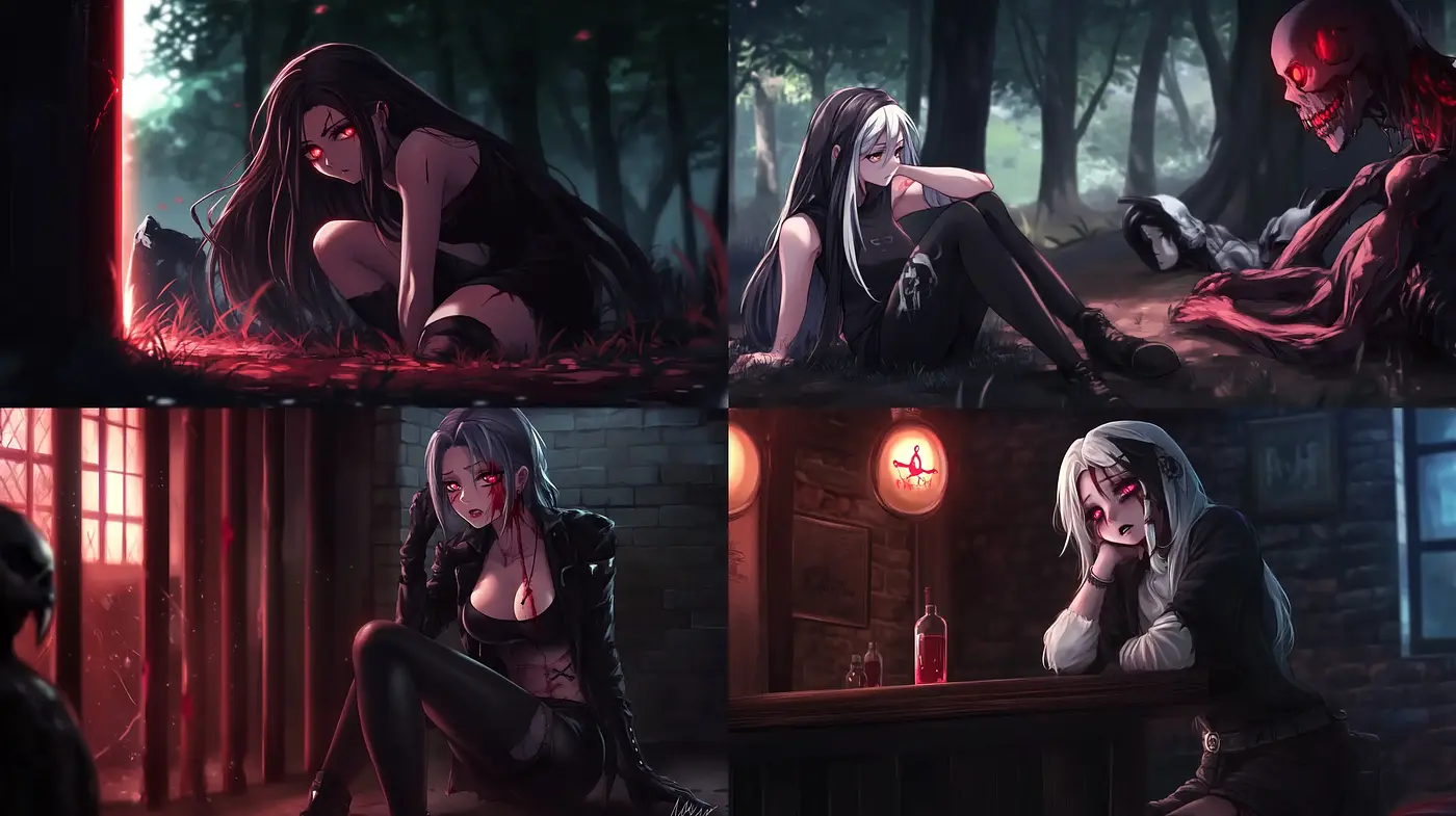 Eerie Luminance: A Study in Contrasting Light and Dark - Midjourney sref style