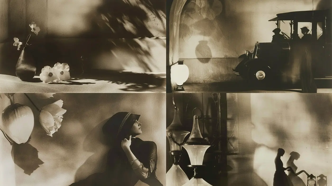 Sepia-Toned Shadows and Silhouettes: A Nostalgic Homage to Early Photography - Midjourney sref style