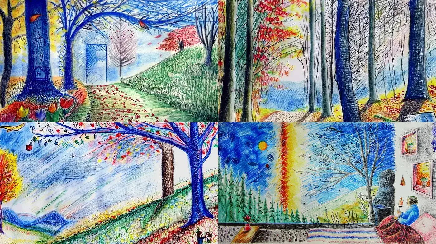 Vibrant and Whimsical Landscapes with a Nostalgic Vibe - Midjourney sref style