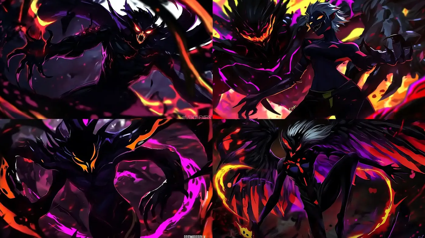 Dynamic Crimson Chaos: Vivid and Energetic Artistic Fusion - Midjourney sref style