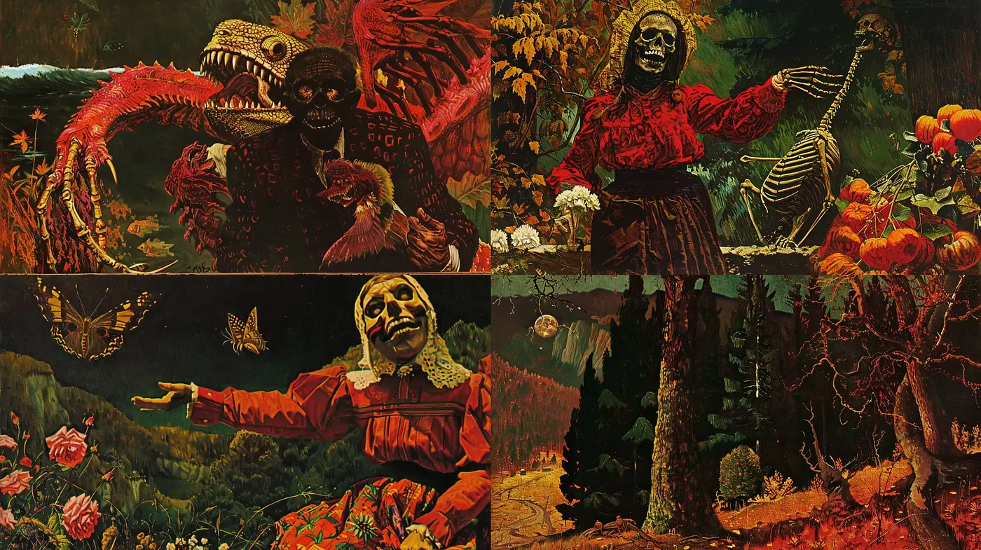 Eerie Renaissance Revival with a Fantastical Spin - Midjourney sref style