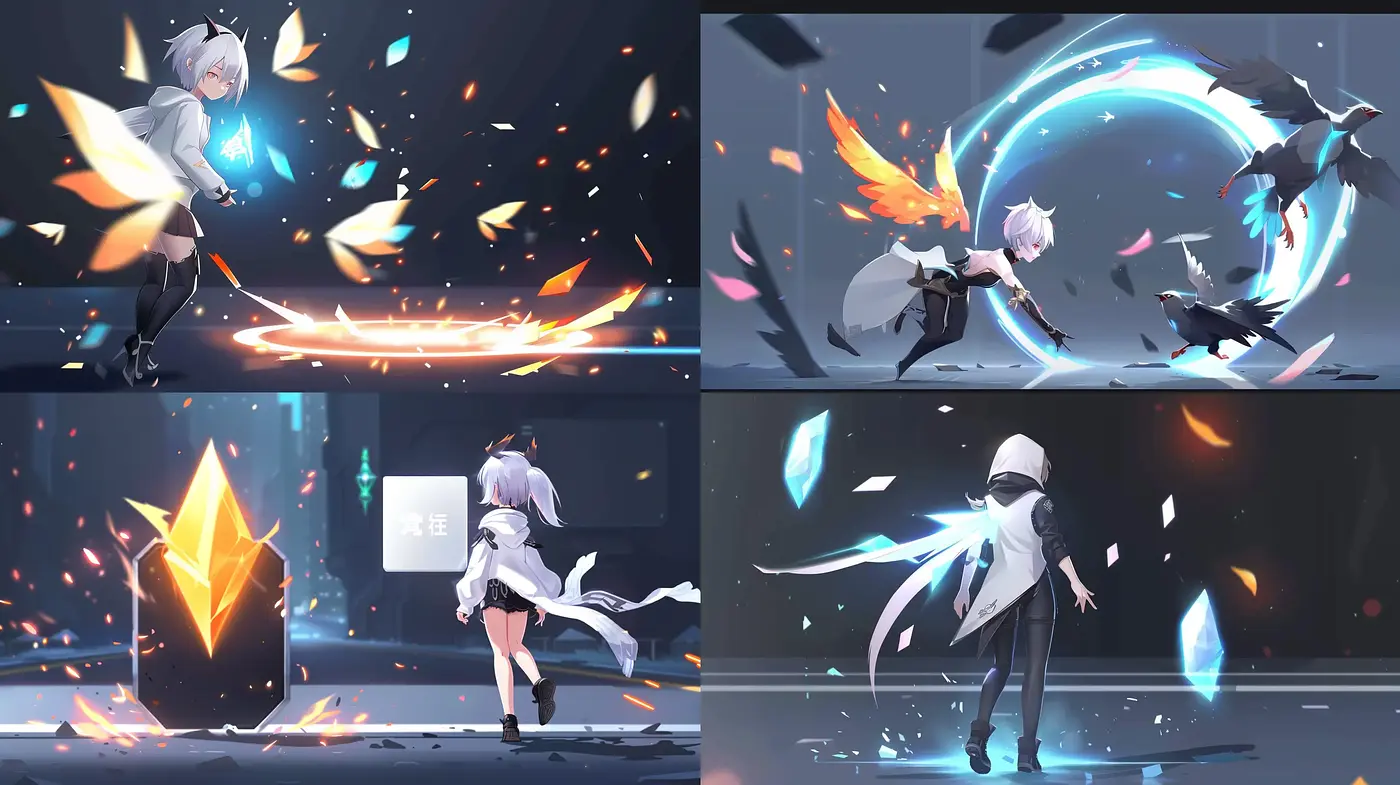 Ethereal Luminescence: A Harmonious Blend of Anime Aesthetics and Dynamic Lightplay - Midjourney sref style