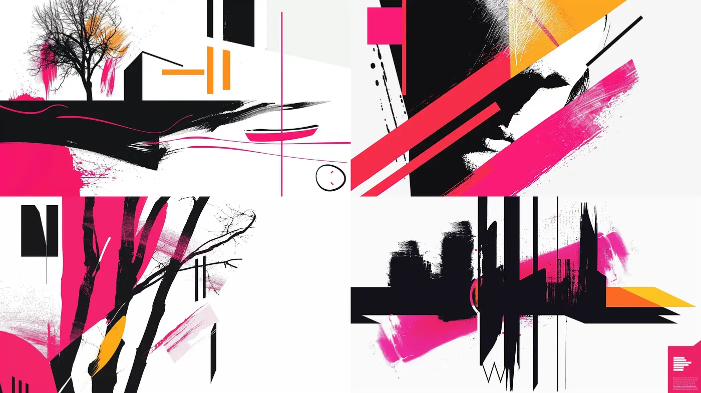 Abstract Synthesis of Vivid Contrasts in Modern Graphic Expression - Midjourney sref style