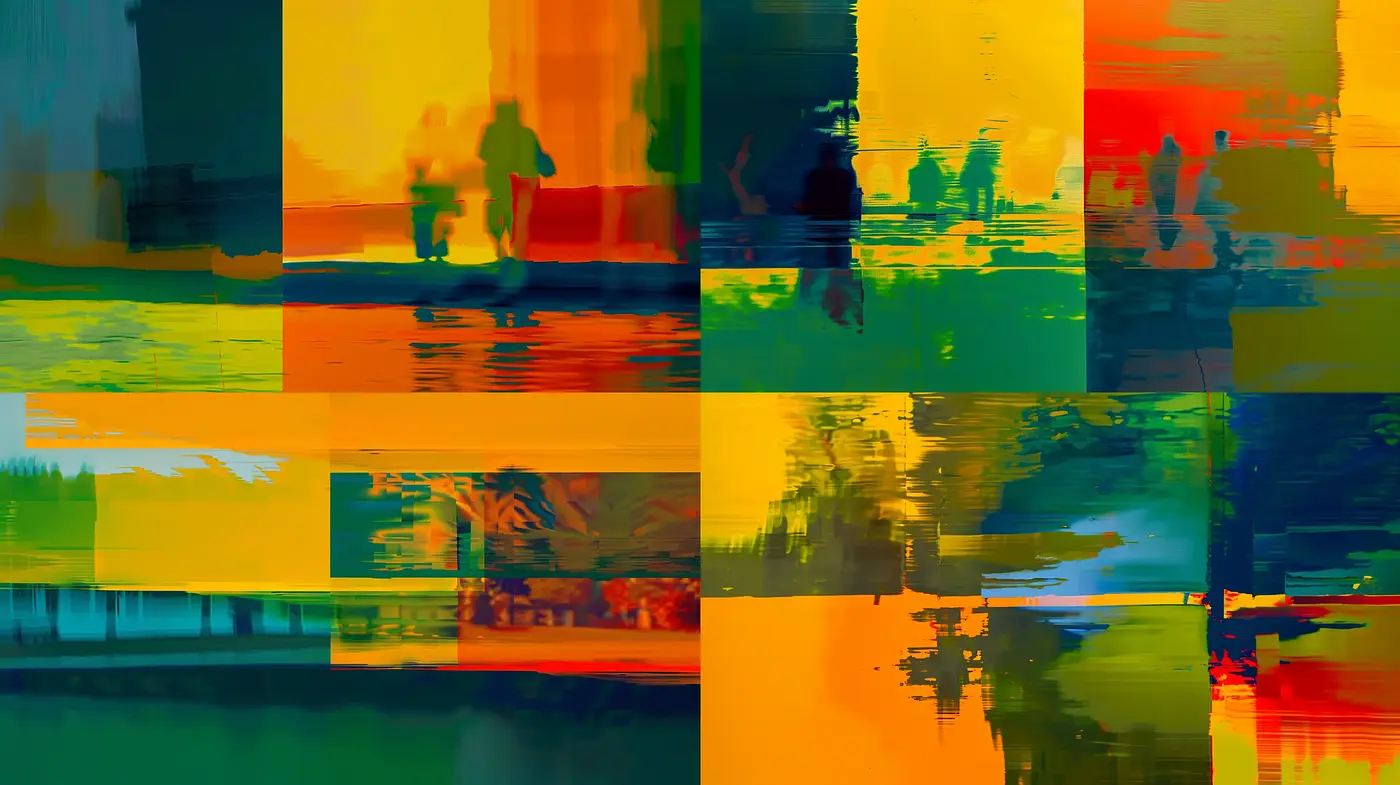 Abstract Color Field Interplay with Textured Overtones - Midjourney sref style
