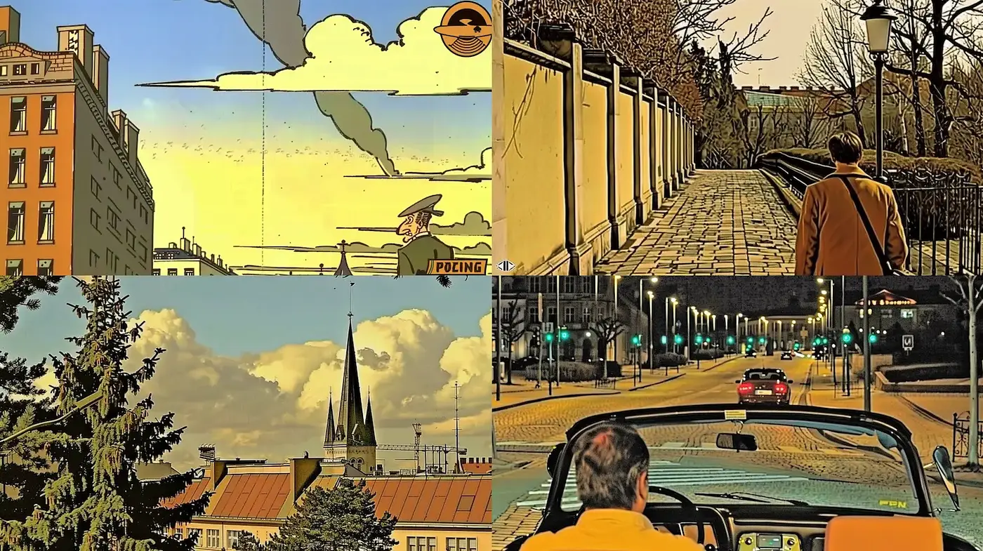 Stylized Urban Landscapes with a Nostalgic Touch - Midjourney sref style