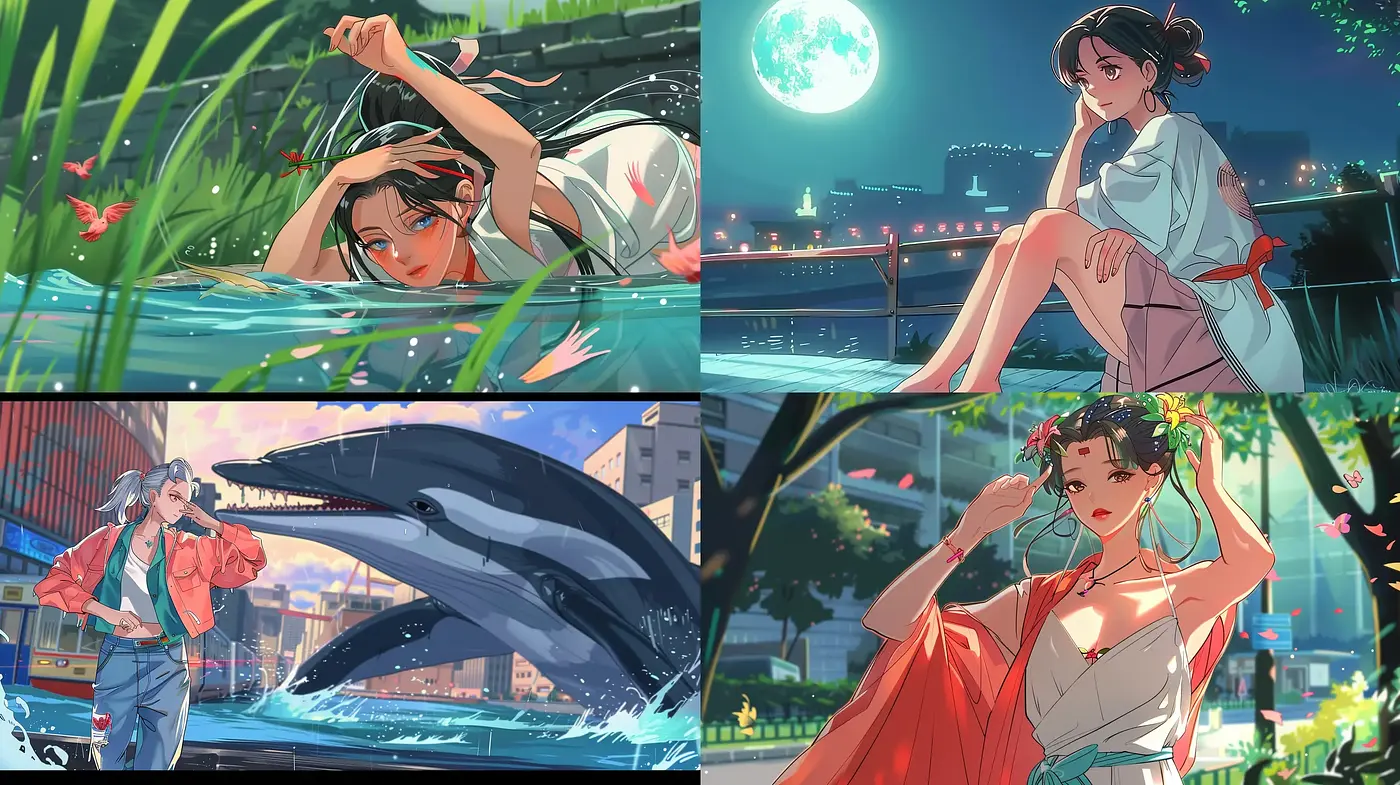 Luminous Anime-Inspired Dreamscape Portraits - Midjourney sref style