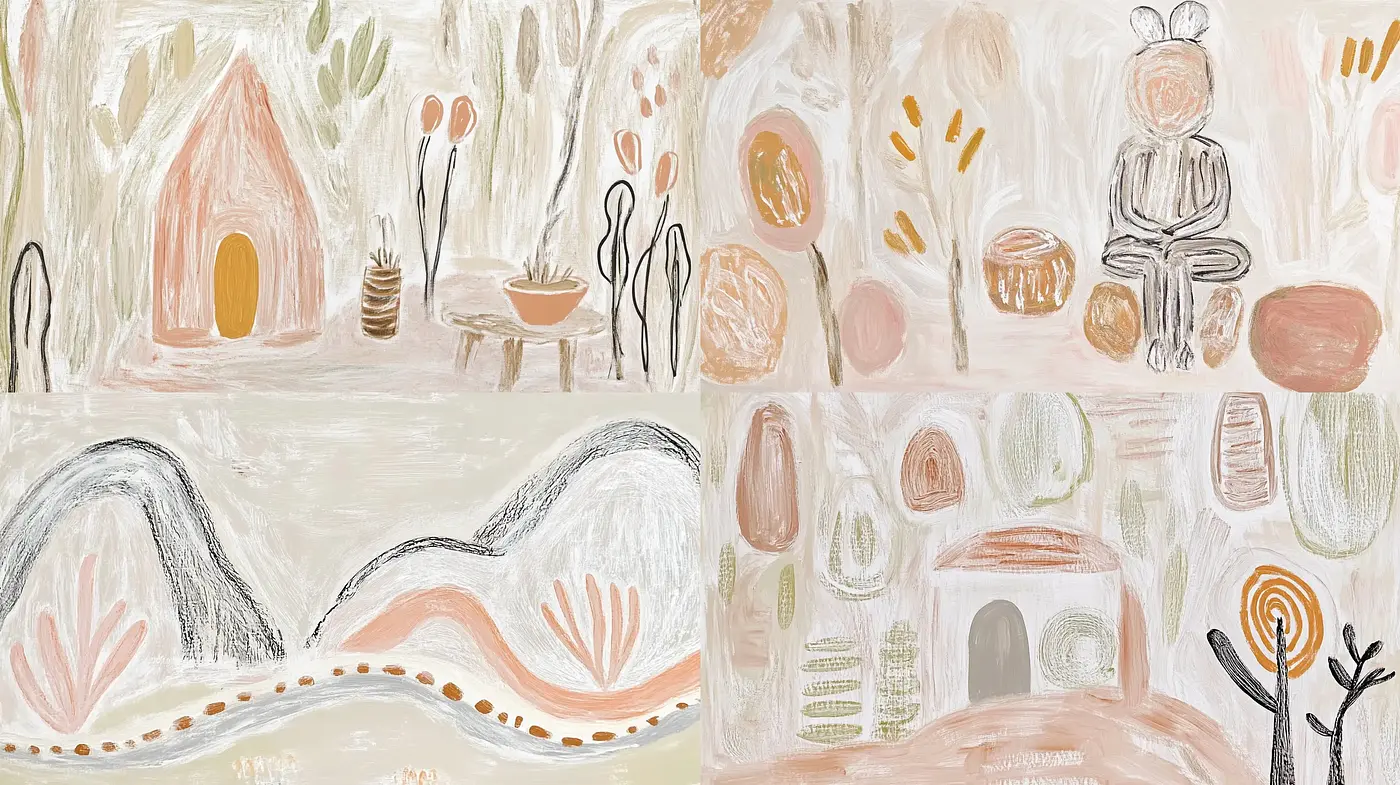 Whimsical Pastel Dreamscapes with a Hand-Painted Touch - Midjourney sref style