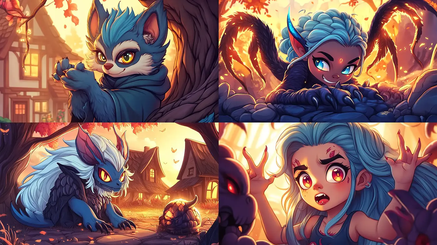 Enchanted Twilight Hues in Mythical Illustration - Midjourney sref style