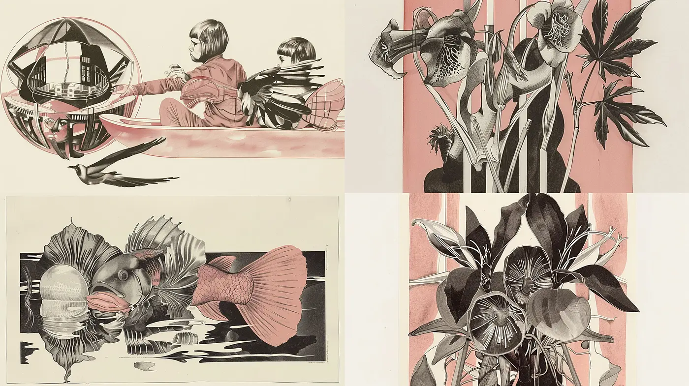 Sepia-Toned Serenity: A Homage to Vintage Illustrative Realism and Botanical Elegance - Midjourney sref style