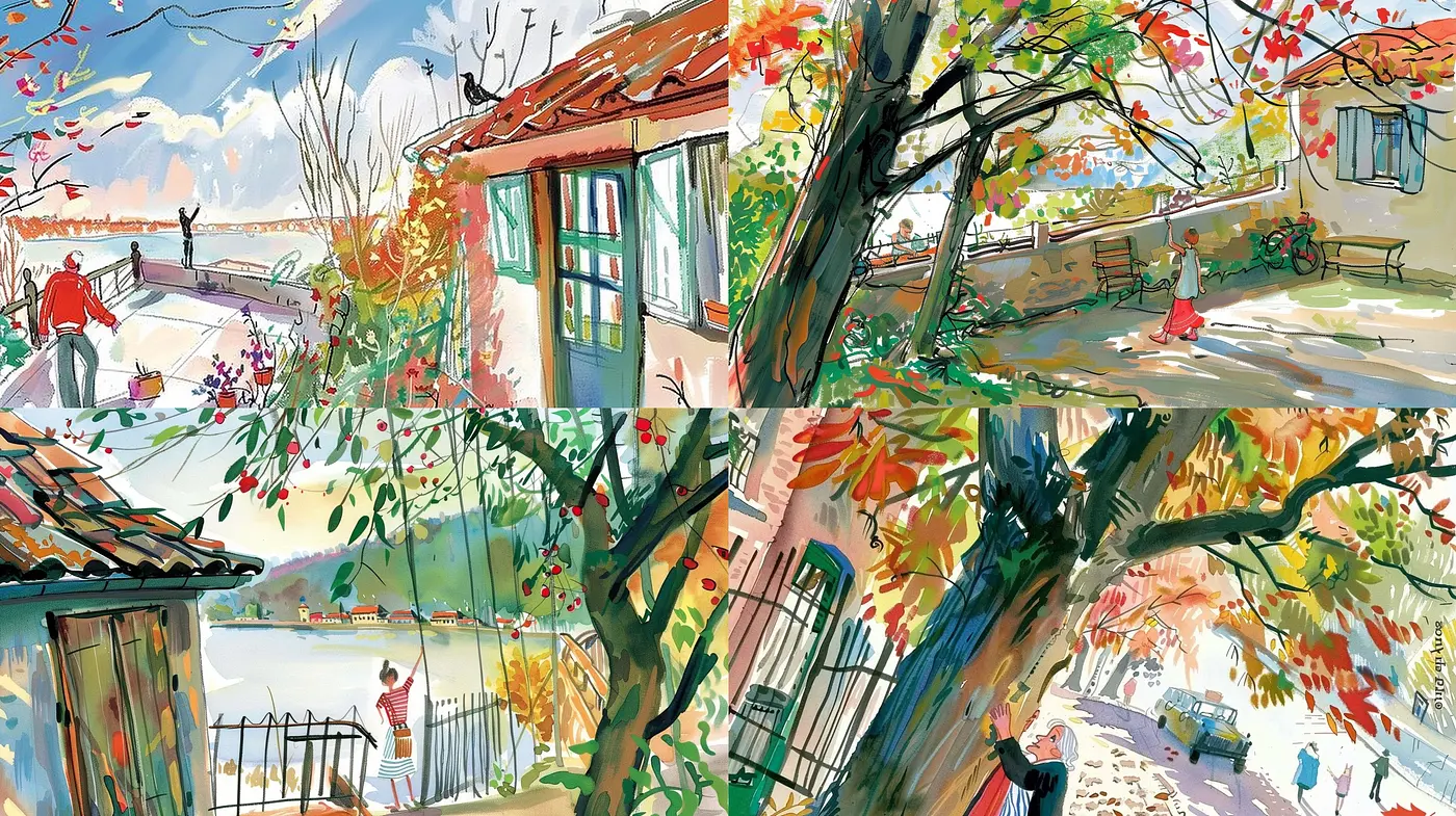Chromatic Brushwork Moodscape: A Study in Vivid Expressionism - Midjourney sref style