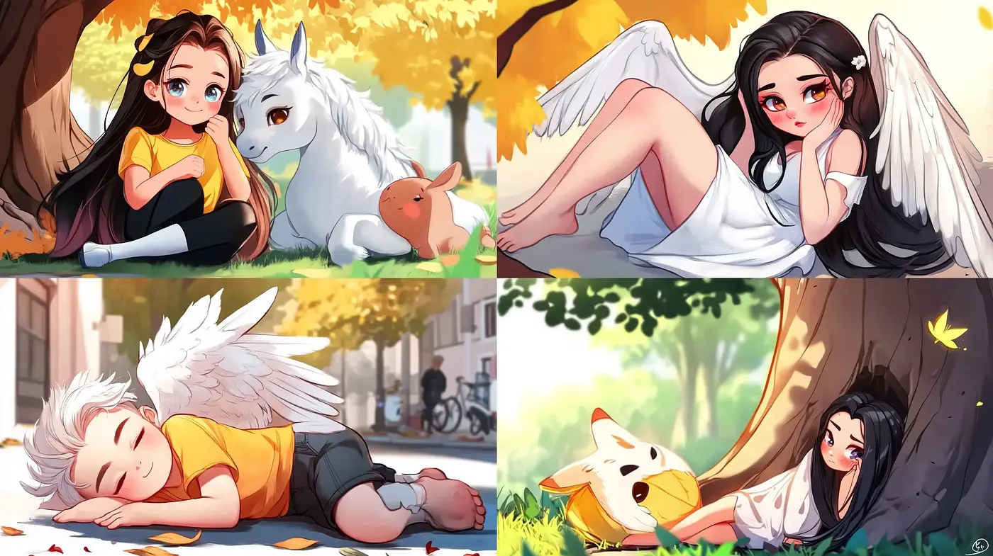 Magical Whimsy in Vivid Anime-Inspired Tableaus - Midjourney sref style