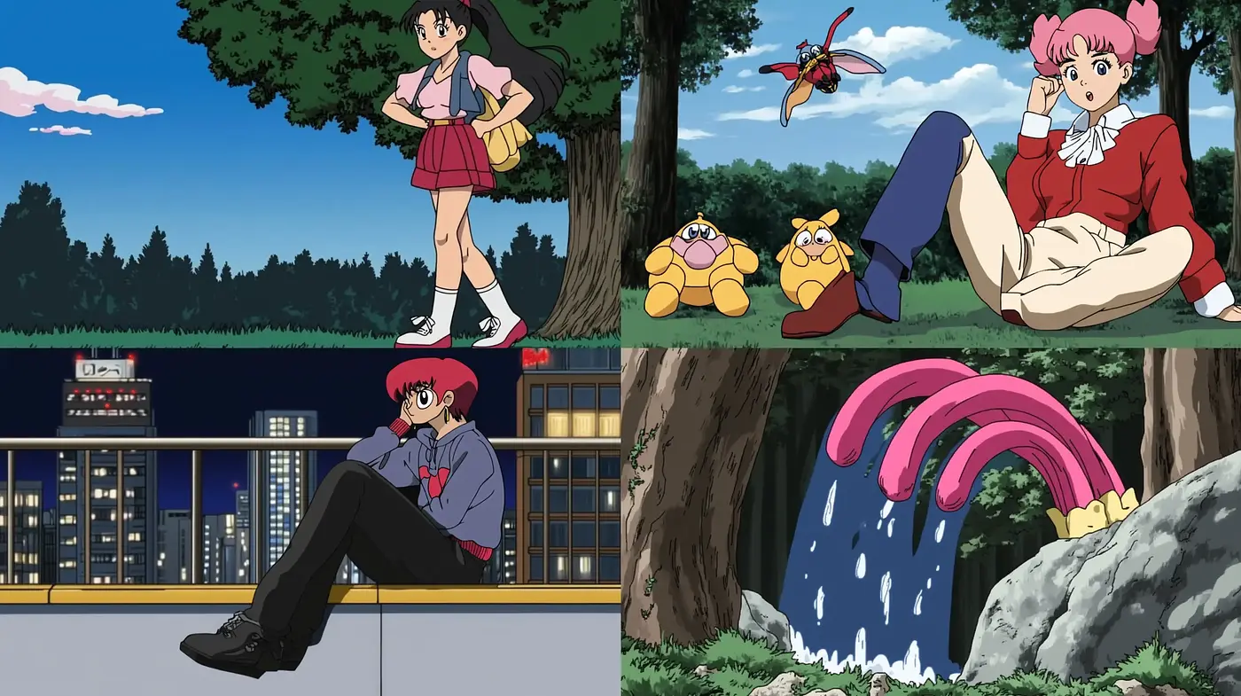 Harmonious Anime Panorama in Twilight Tones - Midjourney sref style