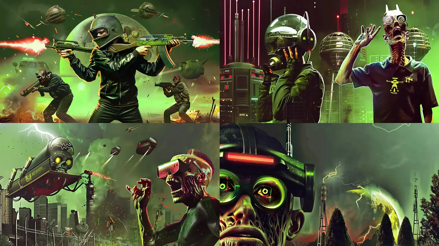 Futuristic Dystopia: A Synthesis of Sci-Fi and Neon Noir - Midjourney sref style