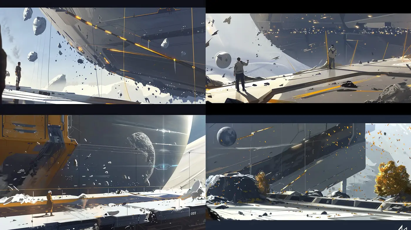 Futuristic Scenic Vistas with a Cinematic Concept Art Ambience - Midjourney sref style