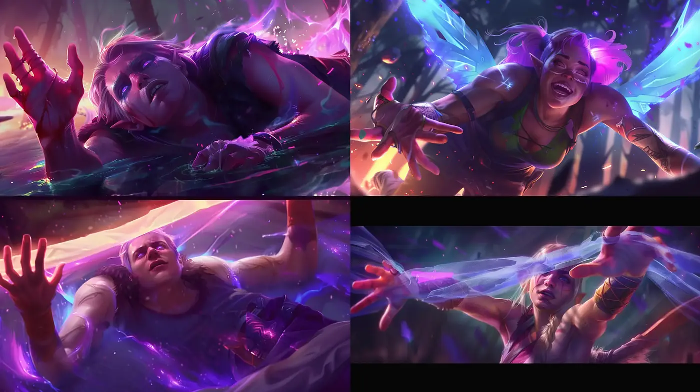 Ethereal Dreamscape in Dynamic Hues of Twilight - Midjourney sref style
