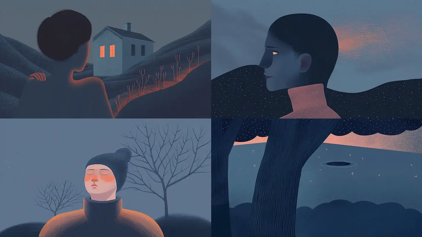 Ethereal and Dreamlike Illustrations with a Subtle Narrative - Midjourney sref style
