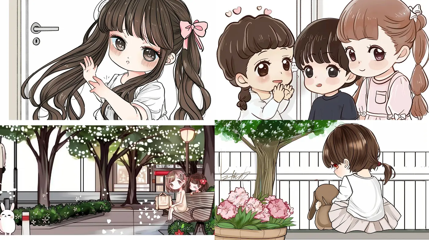 Consistent Warm Pastel Tones in Youthful Anime-Influenced Illustrations - Midjourney sref style