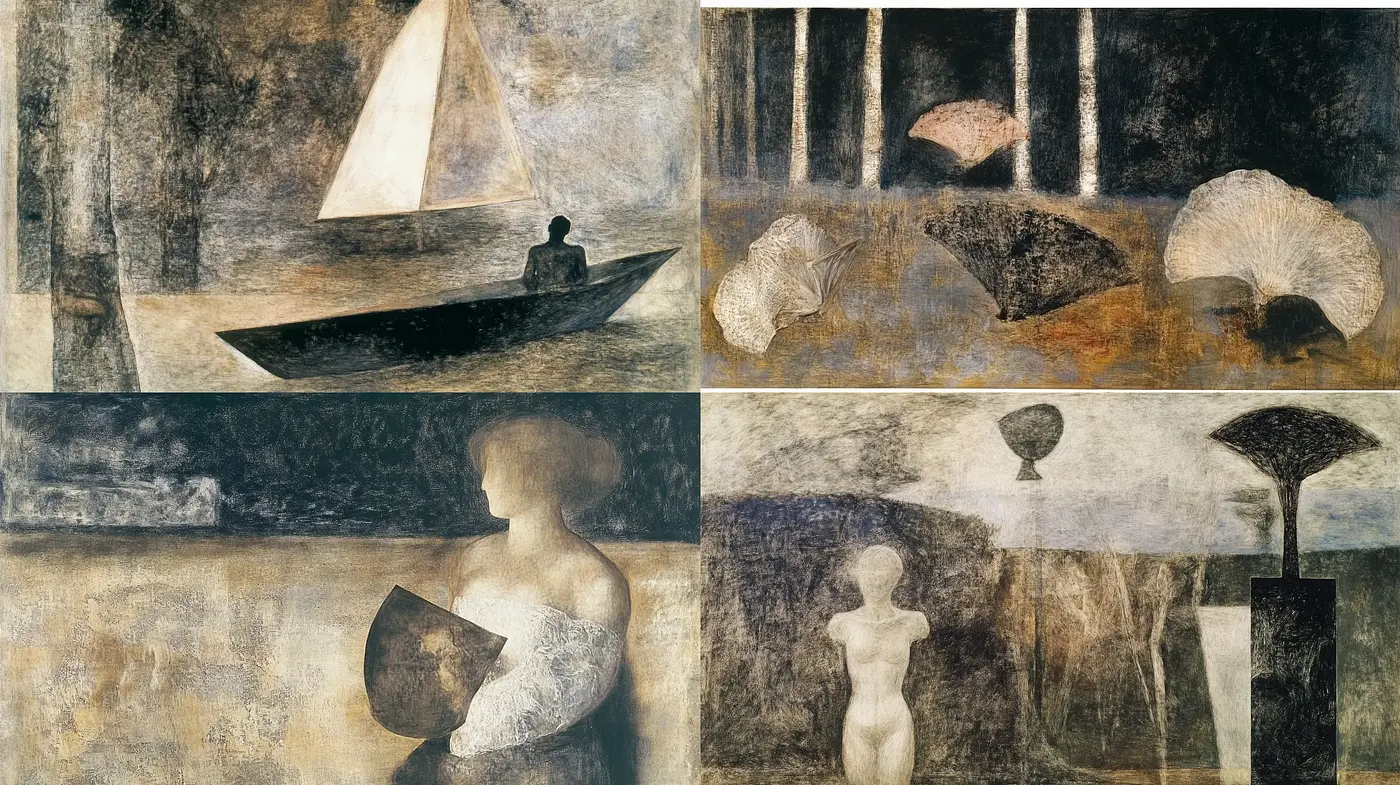 Ethereal Textured Echoes of a Timeless Dream - Midjourney sref style
