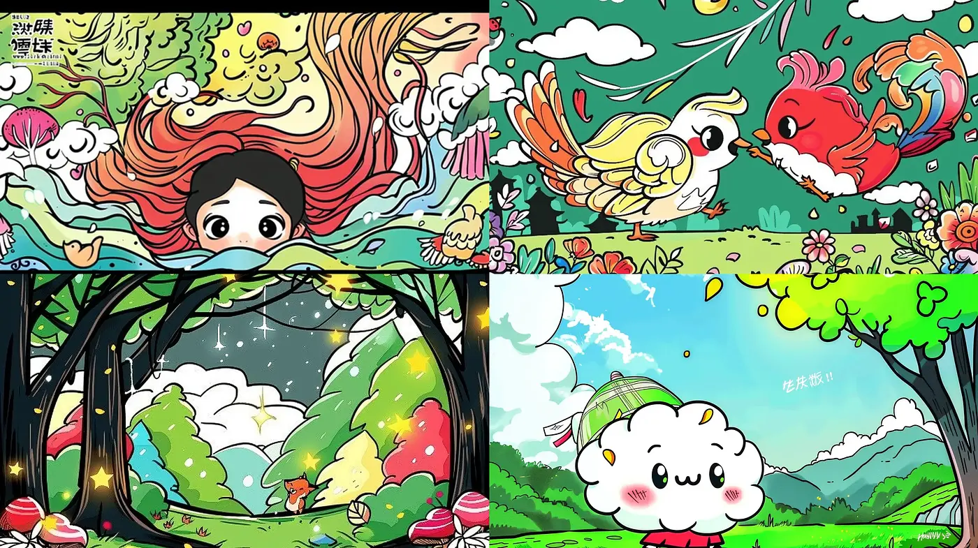 Whimsical Anime-Inspired Dreamscape with Pastel Harmony - Midjourney sref style