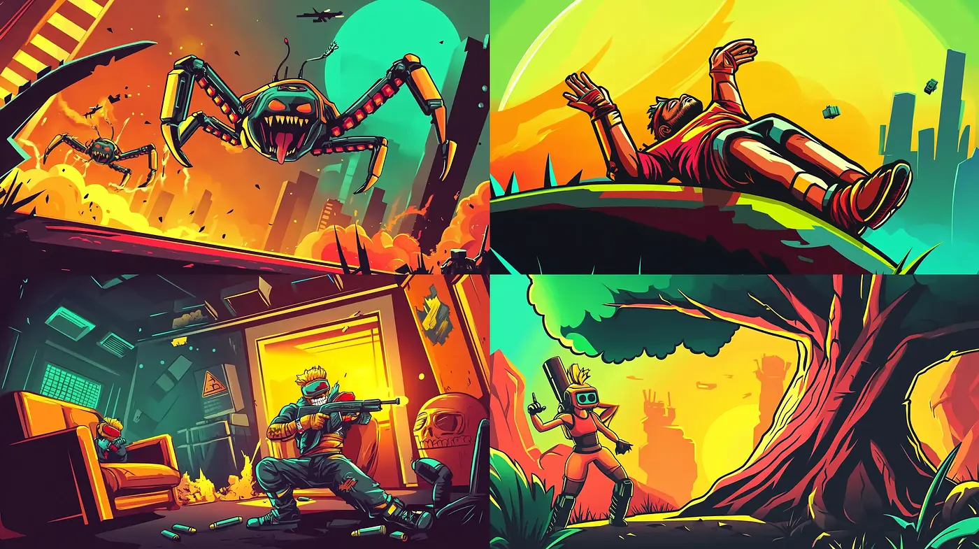 Vibrant Retrofuturism with a Comic Book Aesthetic - Midjourney sref style