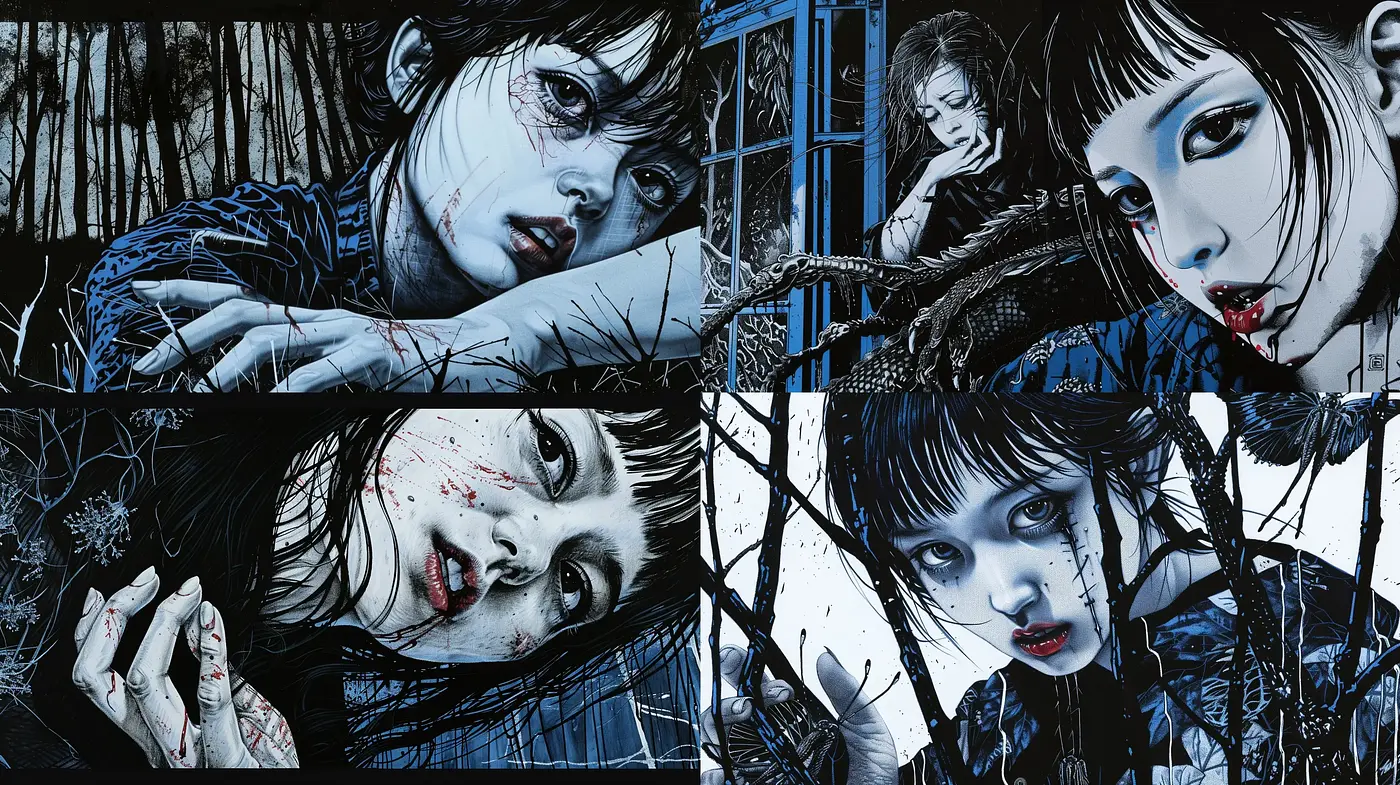 Nocturnal Elegance in Stylized Graphic Novel Realism - Midjourney sref style