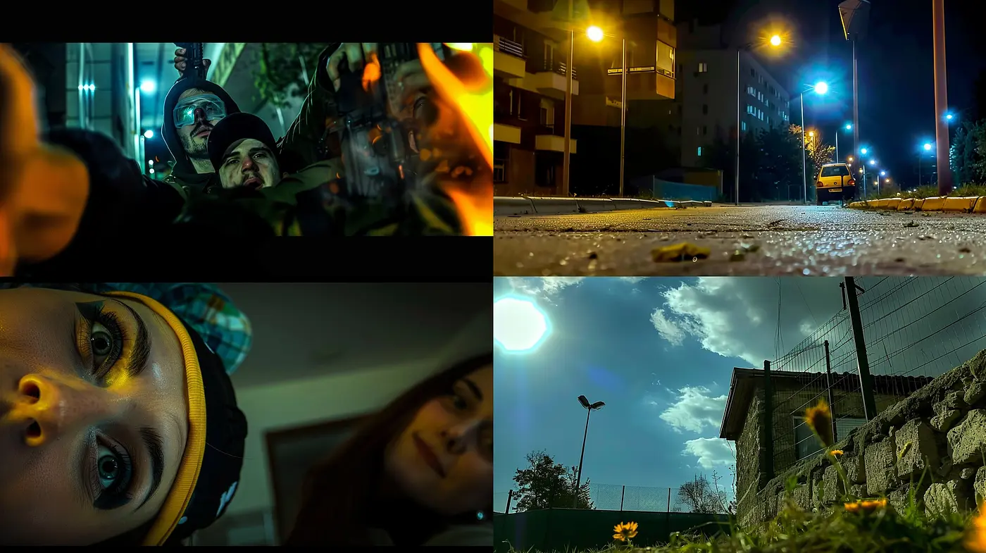 Cinematic Drama and Suspense: A Study in Deep Blues and Stark Contrasts - Midjourney sref style