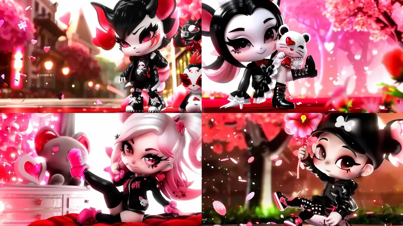 Whimsical Kawaii Aesthetics with a Romantic Twist - Midjourney sref style