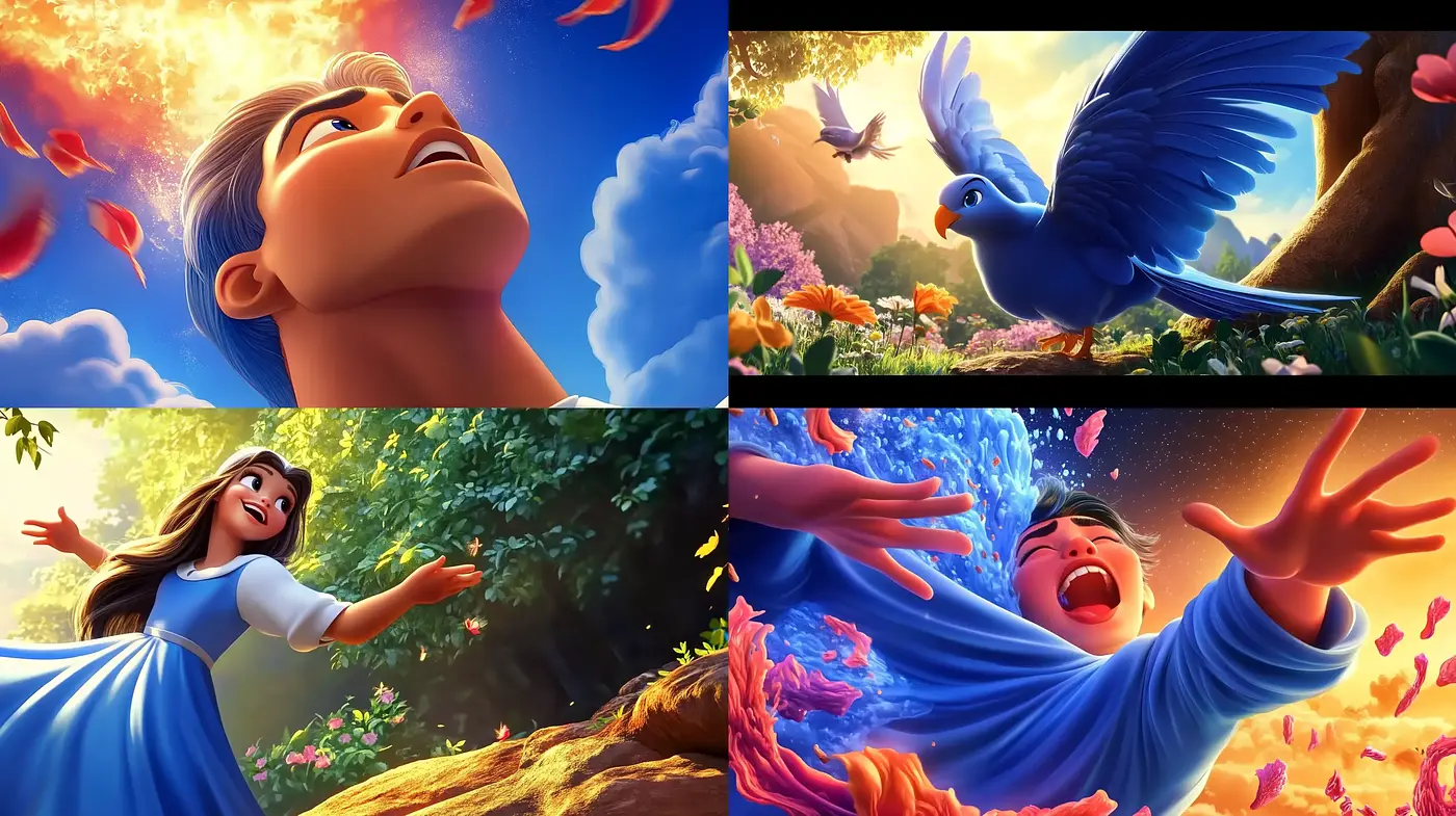 Euphoric Dreamscape in Luminous Hues: A Study in Digital Enchantment - Midjourney sref style