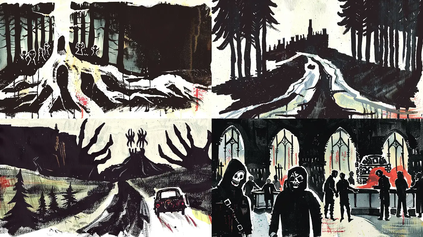 Gothic Novel Expressionism with a Modern Twist - Midjourney sref style