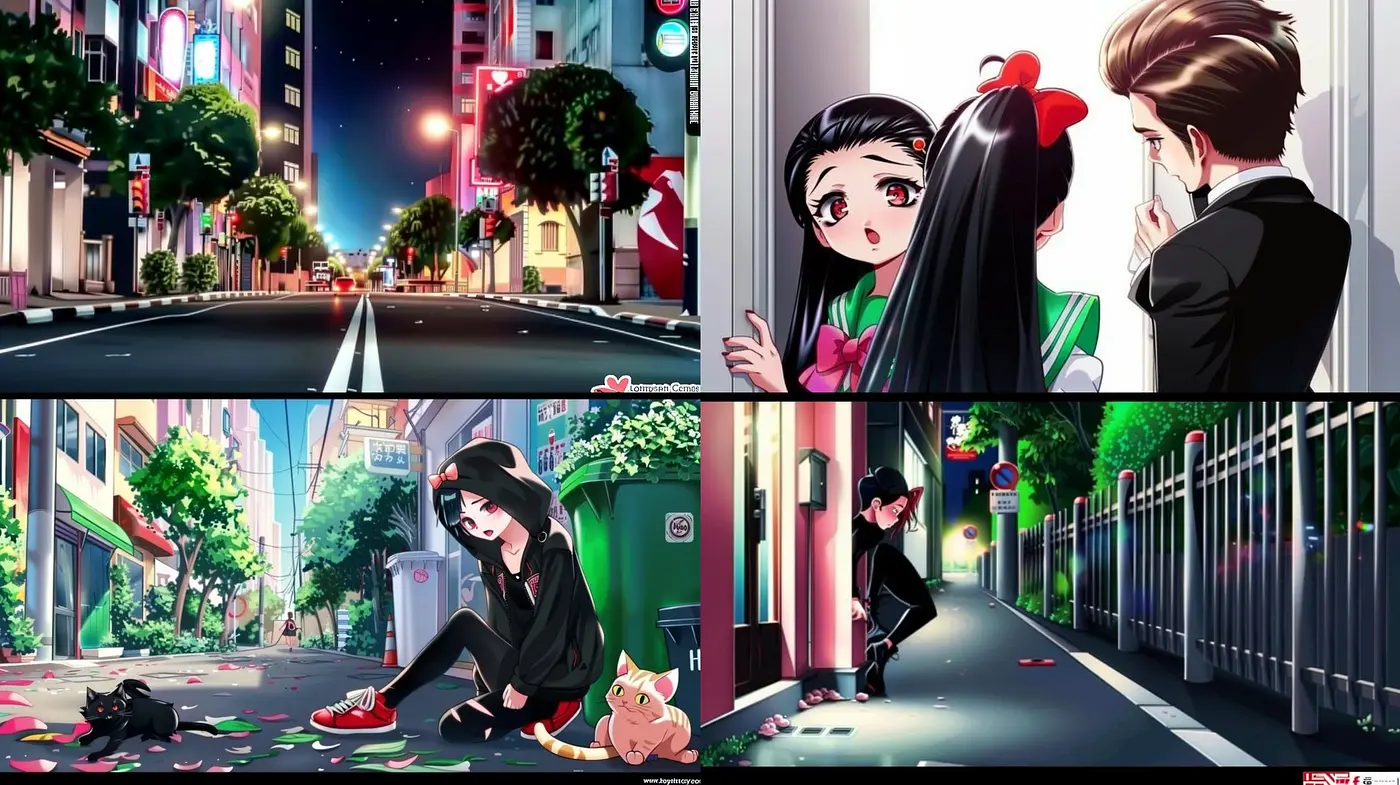 Vibrant Anime-Inspired Urban Elegance with Nostalgic Overtones - Midjourney sref style