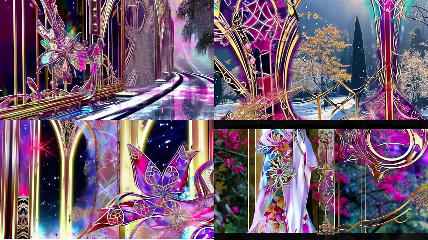 Whimsical Art Nouveau Fusion with Vibrant Fantasy Overtones - Midjourney sref style