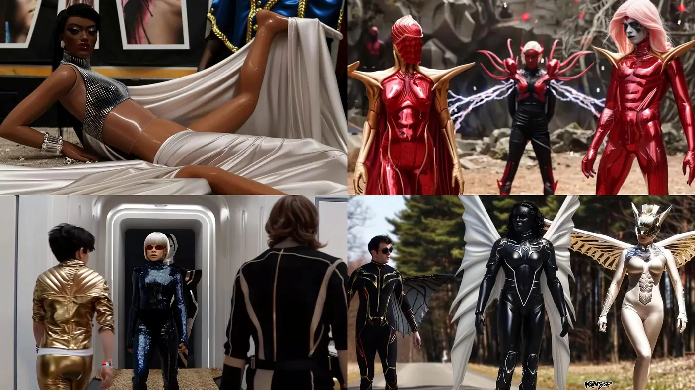 Futuristic Elegance and Heroism: A Study in High-Contrast Metallics and Sleek Designs - Midjourney sref style