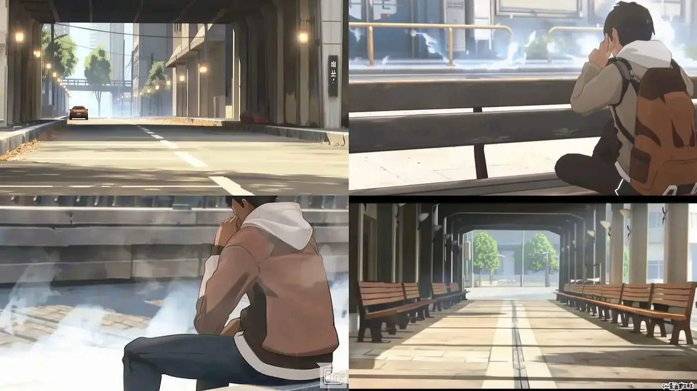 Modern Urban Streetscape with a Calm, Reflective Mood - Midjourney sref style