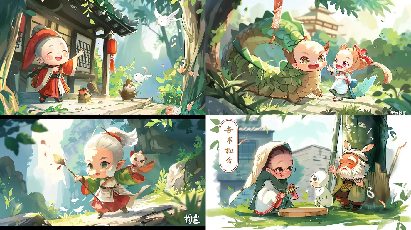 Enchanted Woodland Whimsy: A Harmonious Blend of Pastel Hues and Nature-Inspired Illustration - Midjourney sref style
