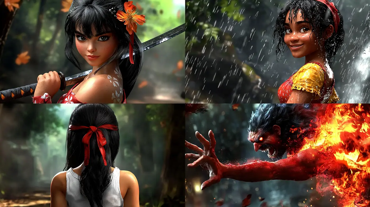 Lush Cinematic Realism with a Dynamic and Vivid Essence - Midjourney sref style