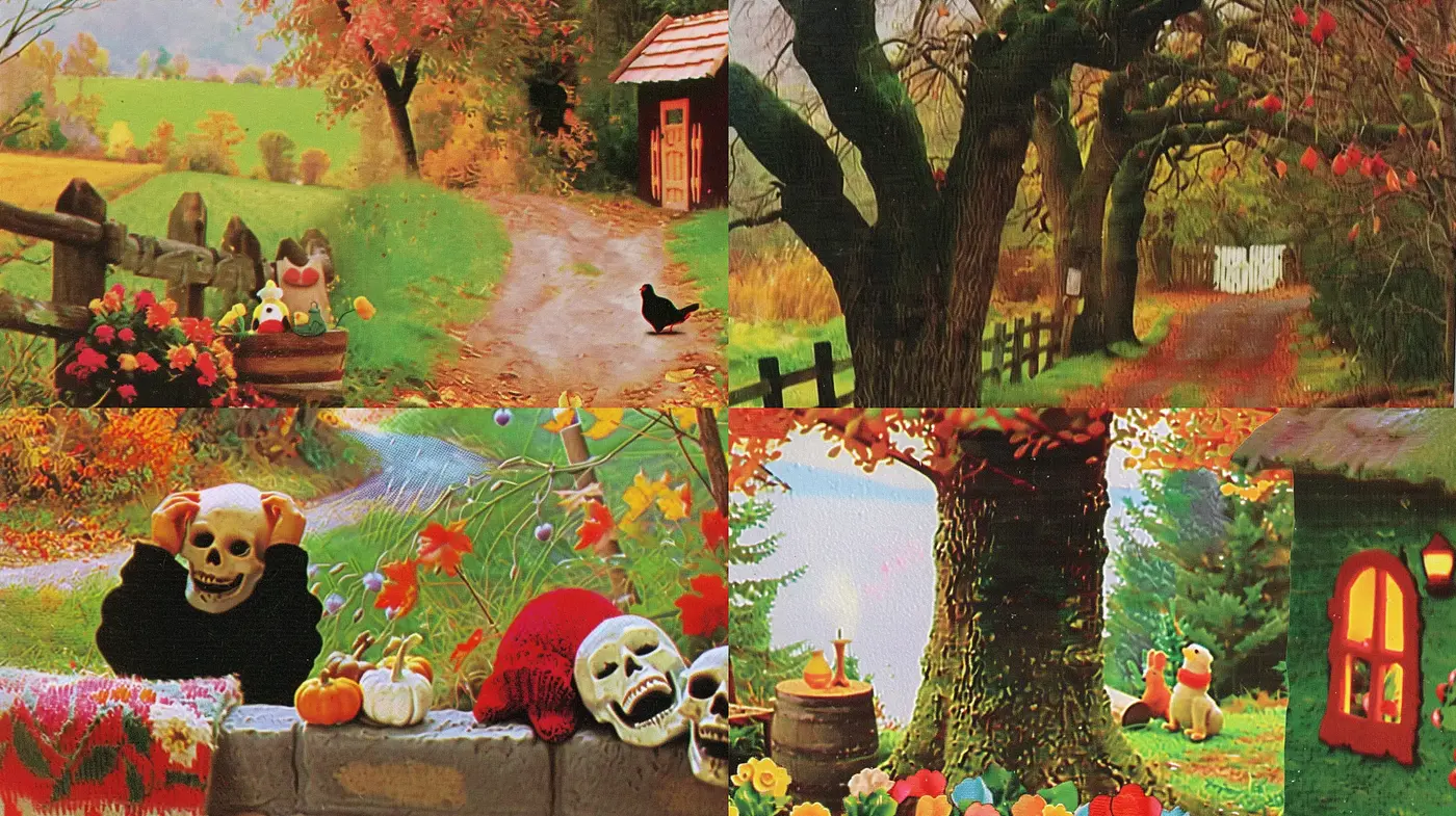 Autumnal Harvest: A Nostalgic and Whimsical Illustration Series - Midjourney sref style