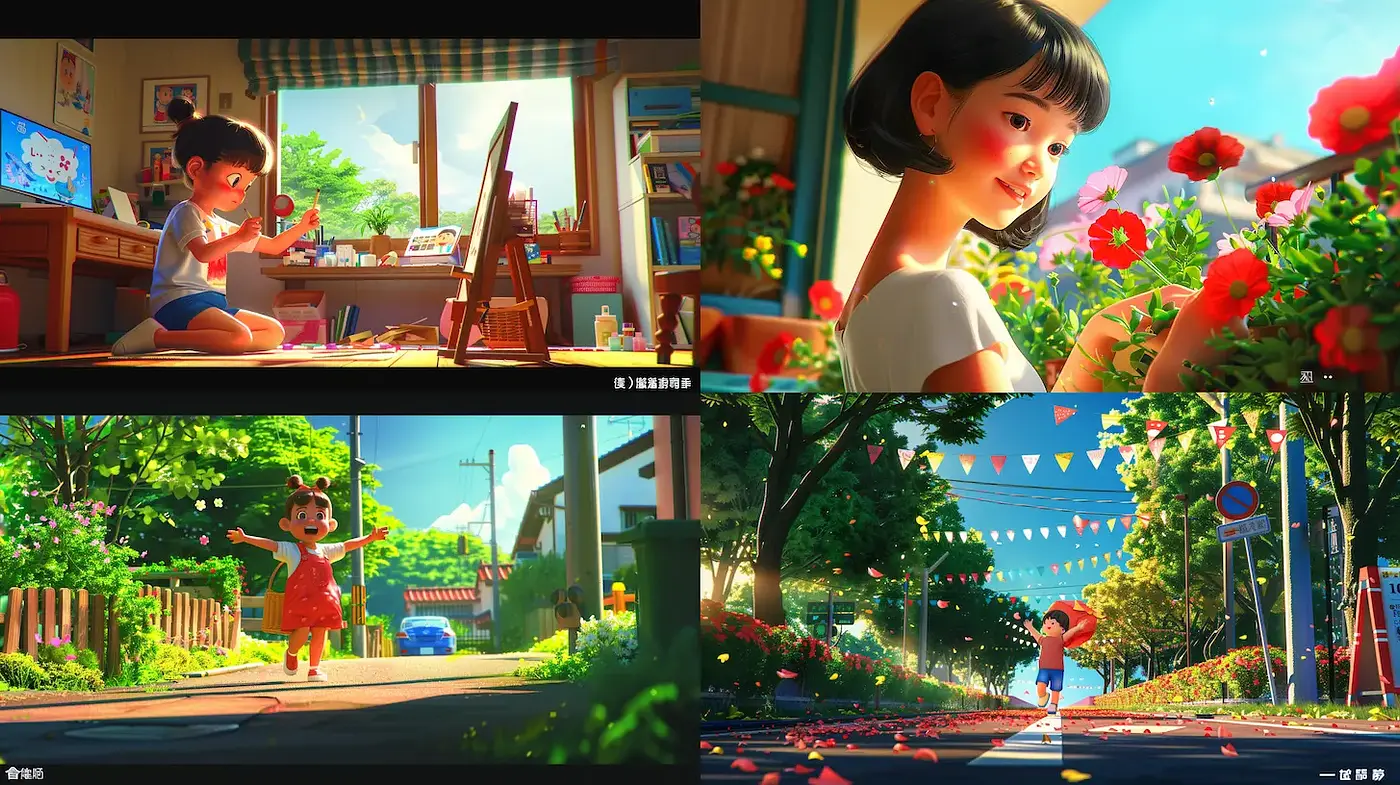Whimsical and Vibrant Illustrations of Childhood Exploration - Midjourney sref style