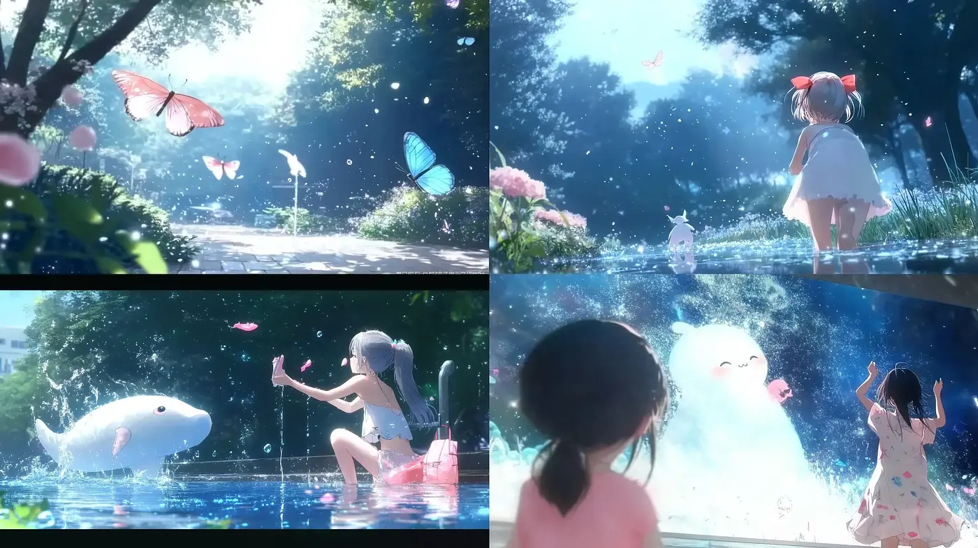 Ethereal Luminescence: A Whimsical Anime Storybook - Midjourney sref style