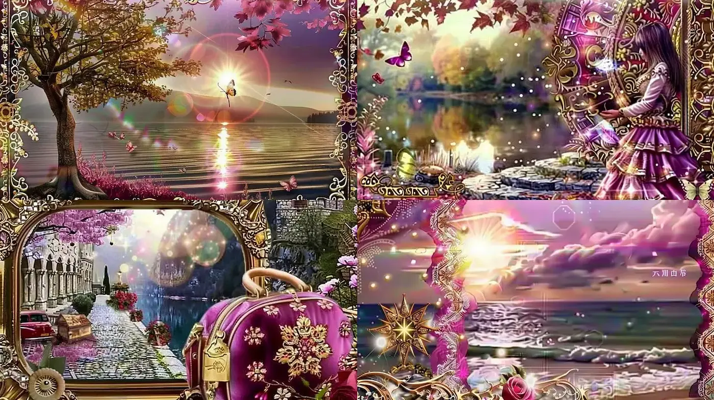 Dreamlike Romanticism with Rich Textural Elements - Midjourney sref style