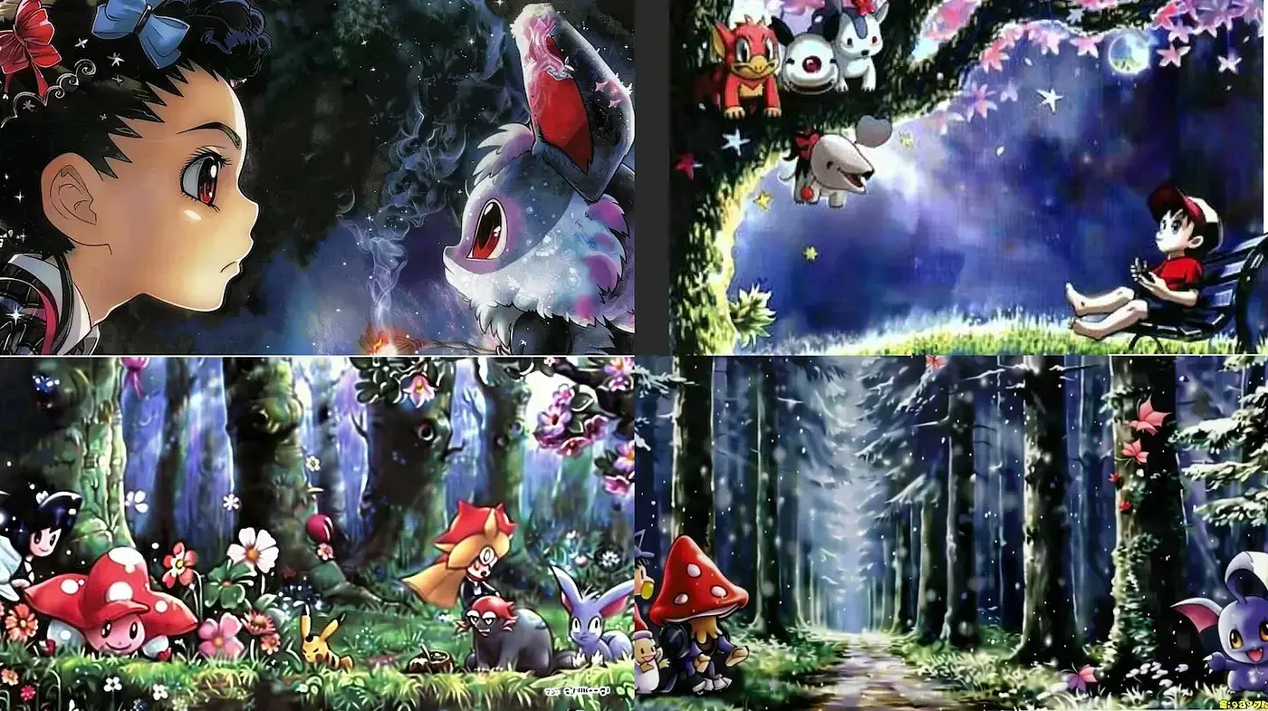 Enchanted Forests and Whimsical Anime-Inspired Worlds - Midjourney sref style