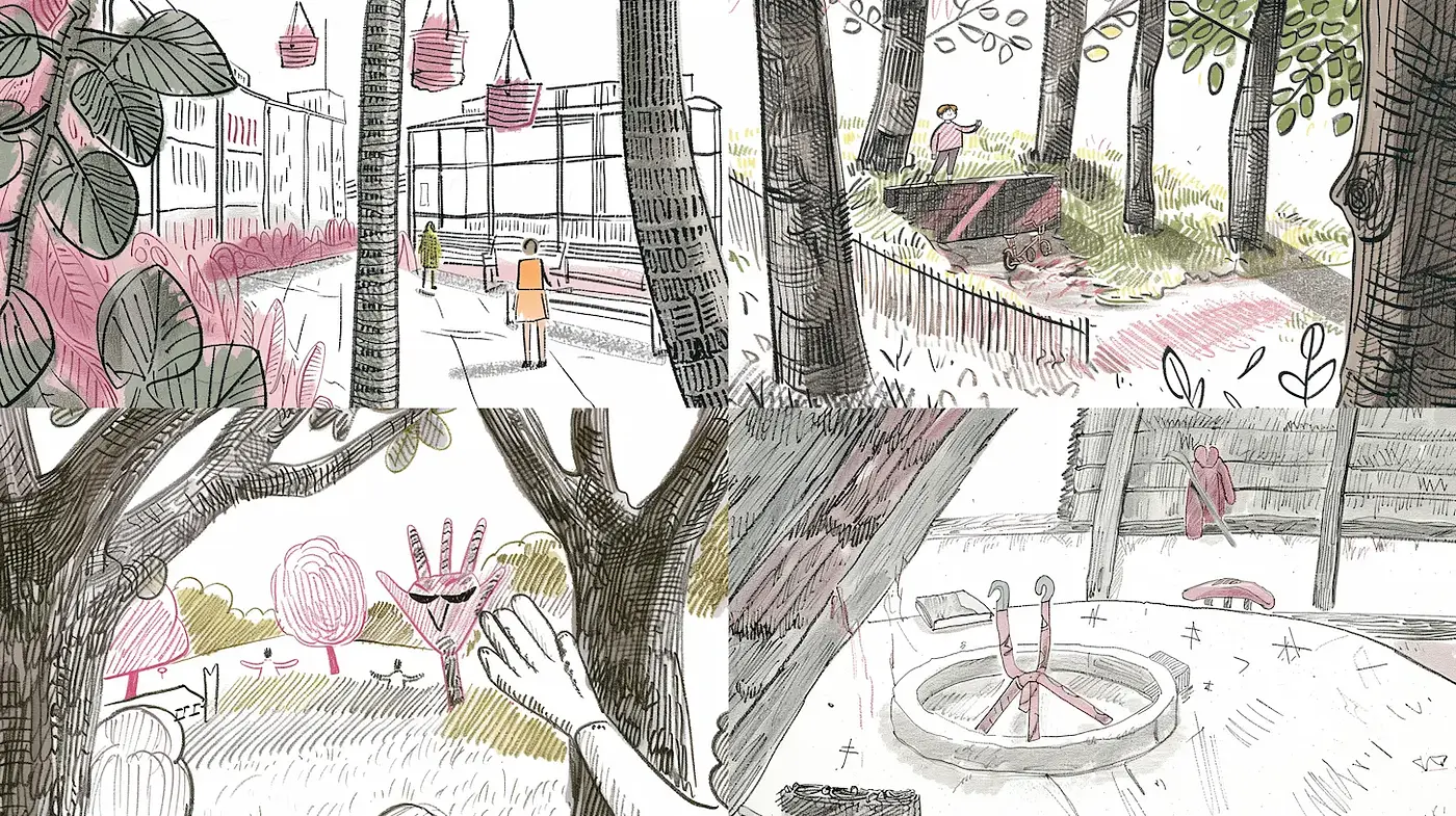 Charming Illustrative Style with Quirky Details and Soft Textures - Midjourney sref style