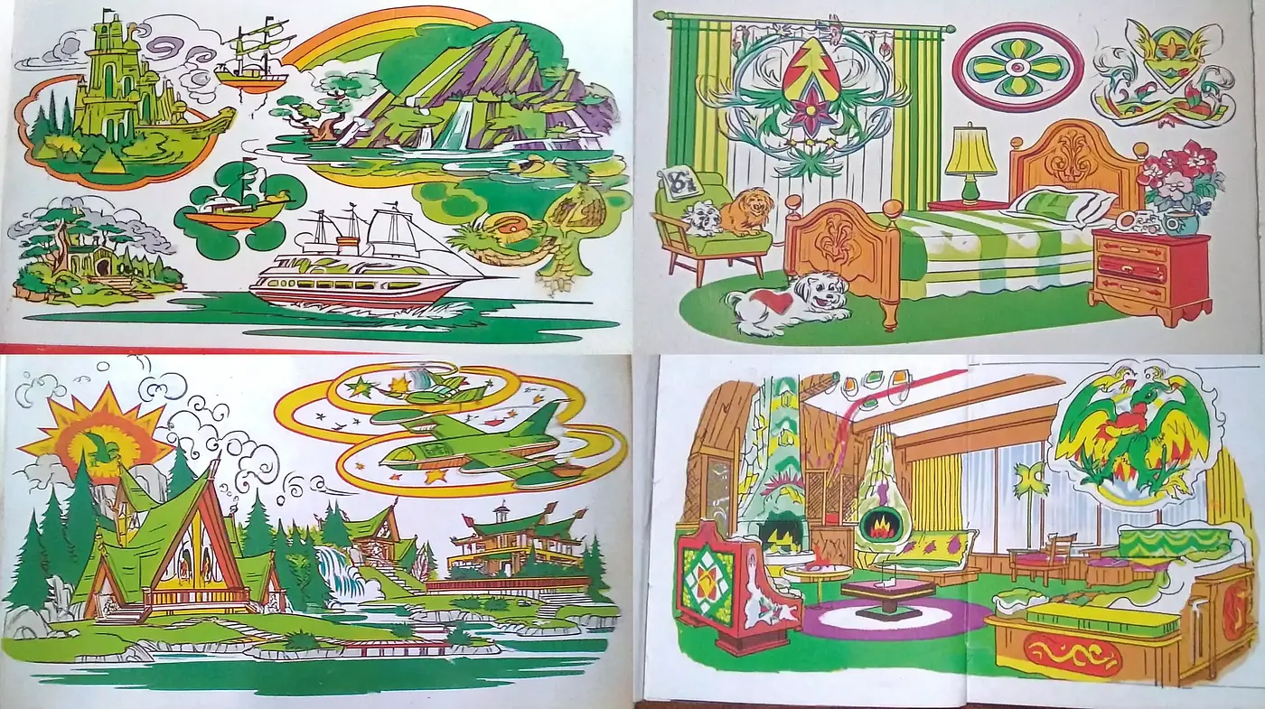 Playful and Whimsical Retro Illustrations with a Nostalgic Touch - Midjourney sref style